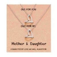 Shonyin Love Heart Mother Daughter Necklaces Set for 2 Mothers Day Christmas Birthday Jewelry Gift for Mom Daughter