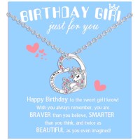 Shonyin Silver Unicorn Necklace Birthday Gifts for Girls Party Jewelry Gift for Girls Women-s