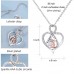 Shonyin Mother/Grandma Necklace Christmas Thanksgiving Birthday Day Jewerly Gifts Heart Necklace for Women- mother duaghter