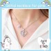 Shonyin Silver Unicorn Necklace for Women Girls O Initial Necklaces CZ Heart Pendant Christmas Birthday Party Valentines Day Jewelry Gifts for Teens Daughter Granddaughter Niece Y032-O