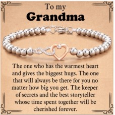 Shonyin Grandma Bracelet Infinity Heart Bracelet Mothers Day Gifts for Grandma from Granddaughter Grandson Grammy Grandmother Jewelry Gifts for Birthday Christmas Valentines Day Easter Y040 inf heart grandma