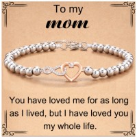 Shonyin Great Mothers Day Gifts from Daughter Son for Mom Unique, Mama Mom Bracelets for Women, Birthday Gifts for Mom, Best Mom Ever Gifts, Jewelry Gift for Mom on Christmas Wedding Valentines Day Easter Y040 inf heart mom