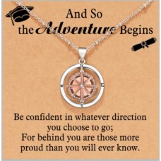 Shonyin Graduation Gifts for Her 2023, Compass Necklace College Masters Degree High School 8th 5th Grade Senior Middle School Graduation Jewelry Gifts for Daughter Best Friend Niece, And So the Adventure Begins Y042 com ne adventure