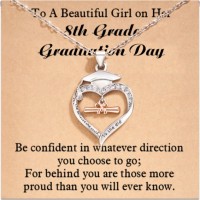 Shonyin 8th Grade Graduation Gifts for Her 2023, Graduation Heart Necklace for Middle School Grad Jewelry Gifts for Girls Daughter Granddaughter Niece Sister Best Friend Y045 ca&di ne 8th