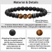 Shonyin Bonus Dad Step Dad Fathers Day Gift Stone Beads Jewelry Bracelet for Men Second Dad Gifts from Step Daughter Step Son on Birthday Christmas-N045 BD br