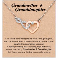 Shonyin Best Grandma Gifts from Grandkids Christmas Gifts for Grandma Granddaughter Gifts from Grandma Infinity Heart Grandma Necklace Grandmother Jewelry Valentines Day Birthday Nana Gifts-N046 GM Ne