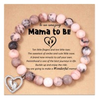 Shonyin New Mom Gift for Women, Mom to be Gifts for Women After Birth Pregnancy Gifts for First Time Moms Newborn Gifts Mama Bracelet Expectant Mom Gifts for Daughter Wife Friend Sister Aunt Niece-N050 mama to be